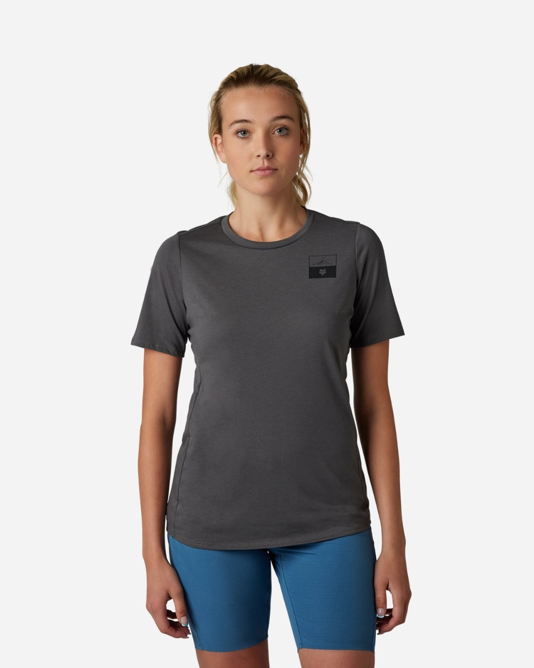 Fox Racing Ranger Fract Drirelease Damen Kurzarmtrikot - Zinnfarben