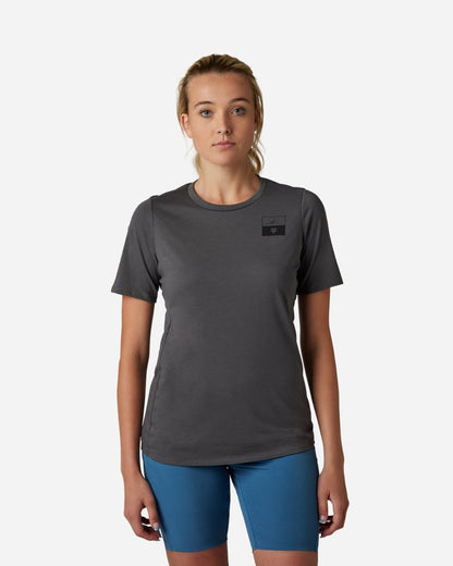 Fox Racing Ranger Fract Drirelease Damen Kurzarmtrikot - Zinnfarben