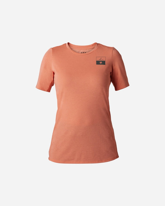Maillot manches courtes femme Fox Racing Ranger Fract Drirelease - Saumon