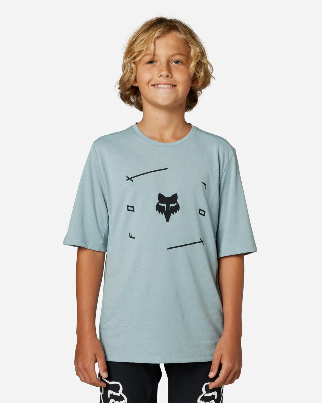 Maillot manches courtes enfant Fox Racing Ranger Veni Drirelease - Gunmetal