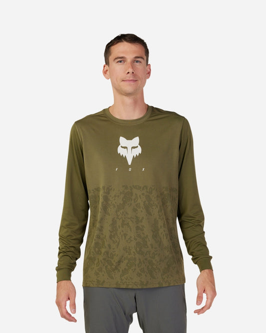Maglia a maniche lunghe Fox Racing Ranger TruDri - Verde