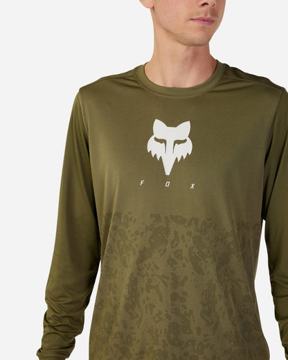Maglia a maniche lunghe Fox Racing Ranger TruDri - Verde