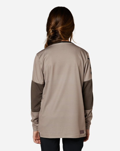 Maglia a maniche lunghe Fox Racing Defend per bambini - Mocca