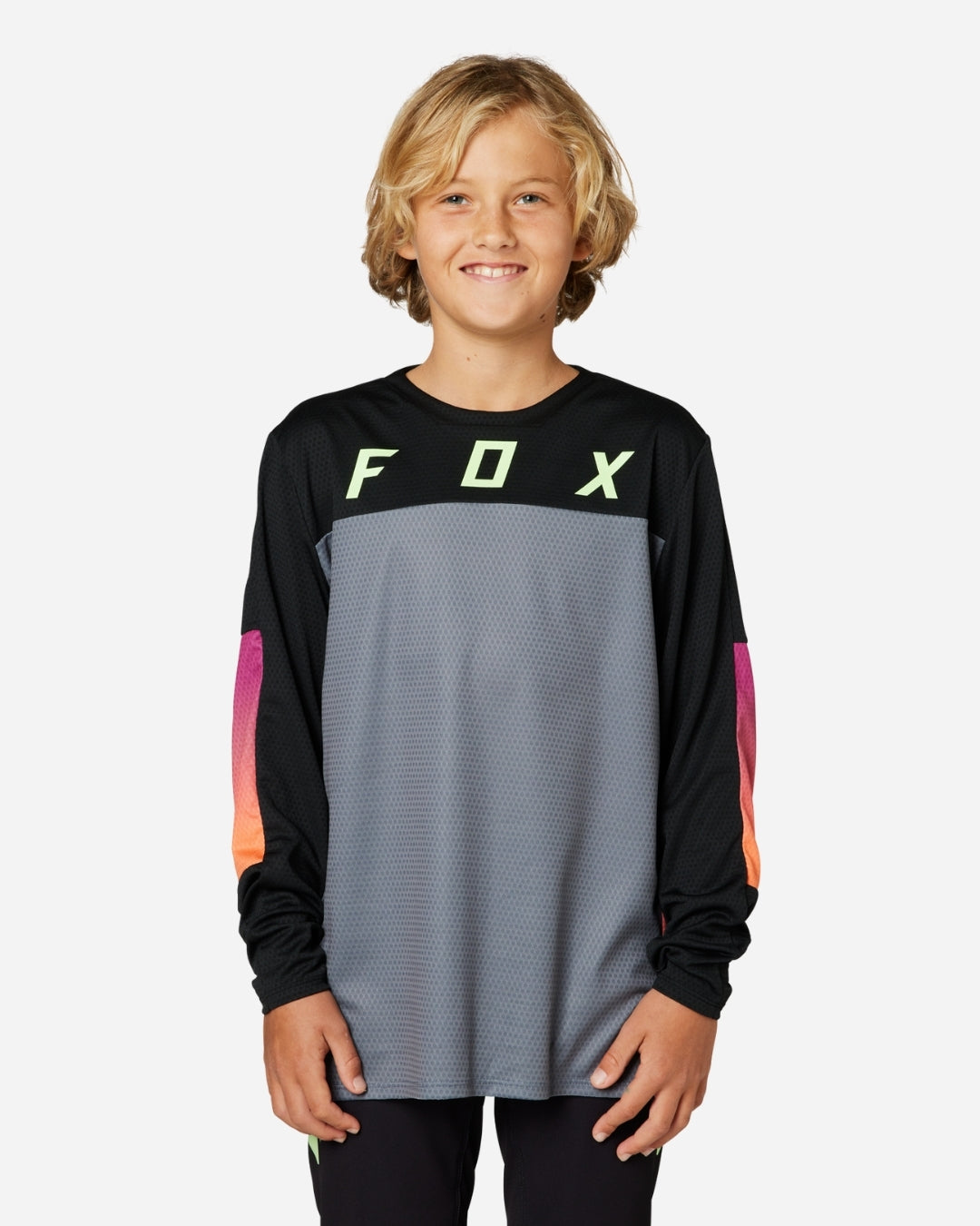 Fox Racing Defend Race Kinder-Langarmtrikot – Schwarz