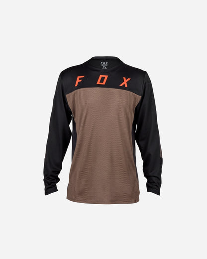 Maillot manches longues enfant Fox Racing Defend Race - Marron (Dirt)