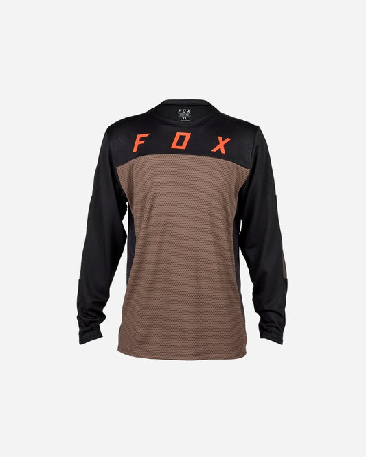 Maillot manches longues enfant Fox Racing Defend Race - Marron (Dirt)