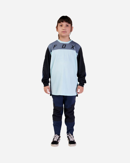 Fox Racing Defend Race Kinder-Langarmtrikot – Gletscherblau