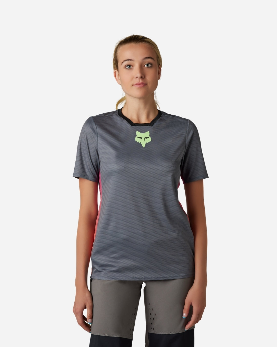 Maillot manches courtes femme Fox Racing Defend Race - Pewter