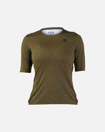 Maillot manches courtes femme Fox Racing Flexair Ascent - Vert