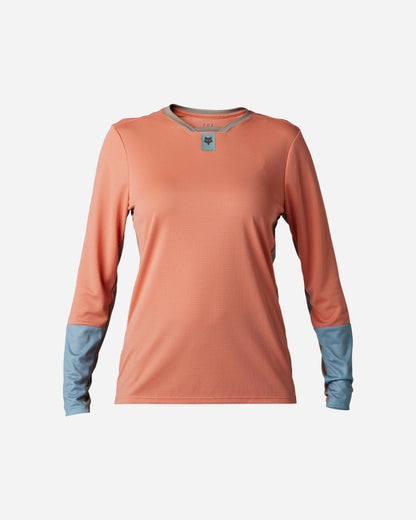 Maillot manches longues femme Fox Racing Defend - Saumon
