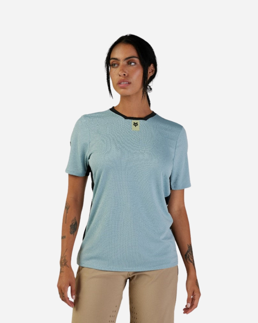 Fox Racing Defend Damen-Kurzarmtrikot – Anthrazitgrau