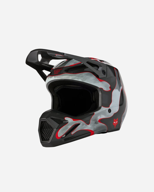 Casque Fox Racing V1 Atlas - Gris/Rouge