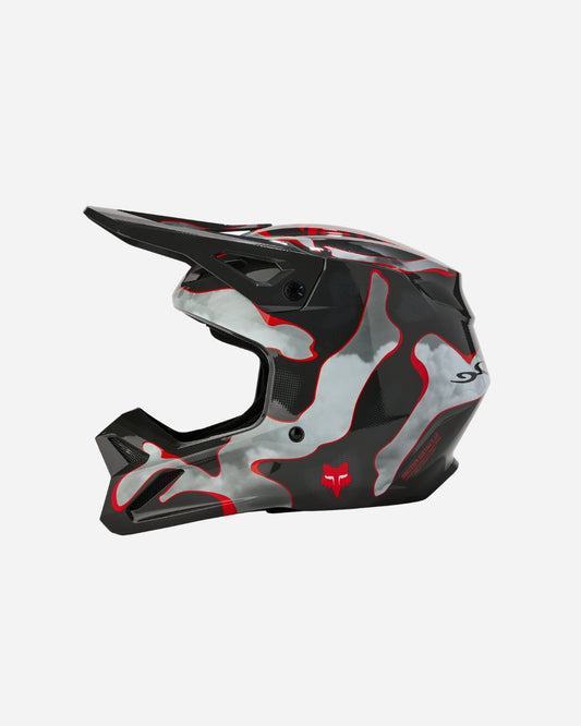 Casque enfant Fox Racing V1 Atlas - Gris/Rouge