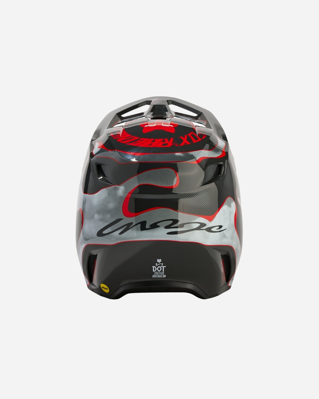 Casque enfant Fox Racing V1 Atlas - Gris/Rouge