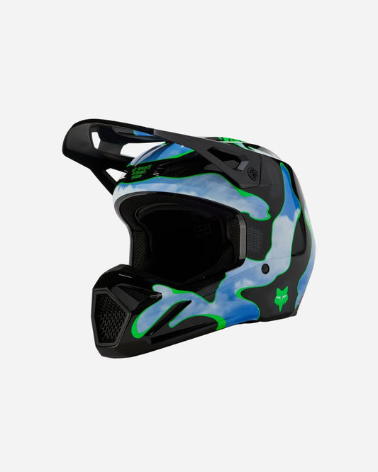 Casque enfant Fox Racing V1 Atlas - Noir/Vert
