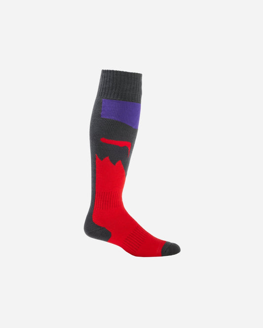 Chaussettes longues Fox Racing 180 Flora - Gris/Rouge