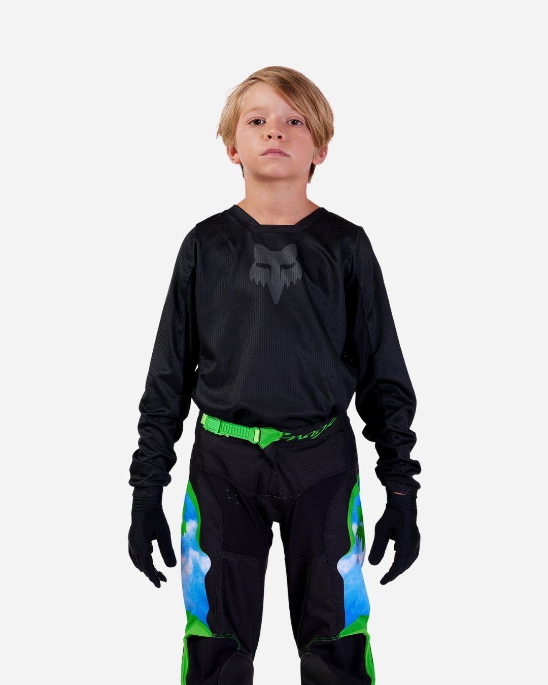 Fox Racing Flexair Blackout Jugendtrikot - Schwarz