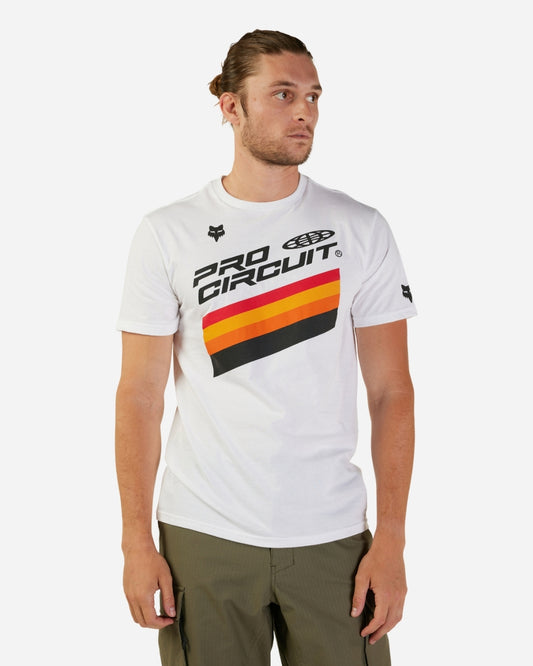 Fox Racing Pro Circuit Kurzarm-T-Shirt – Weiß