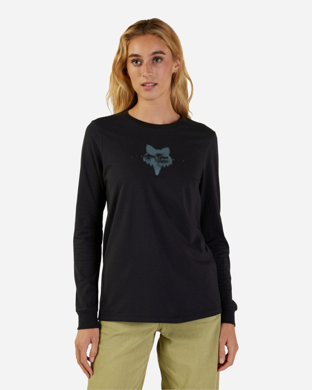 T-shirt Femme Fox Racing Inorganic manches longues - Noir