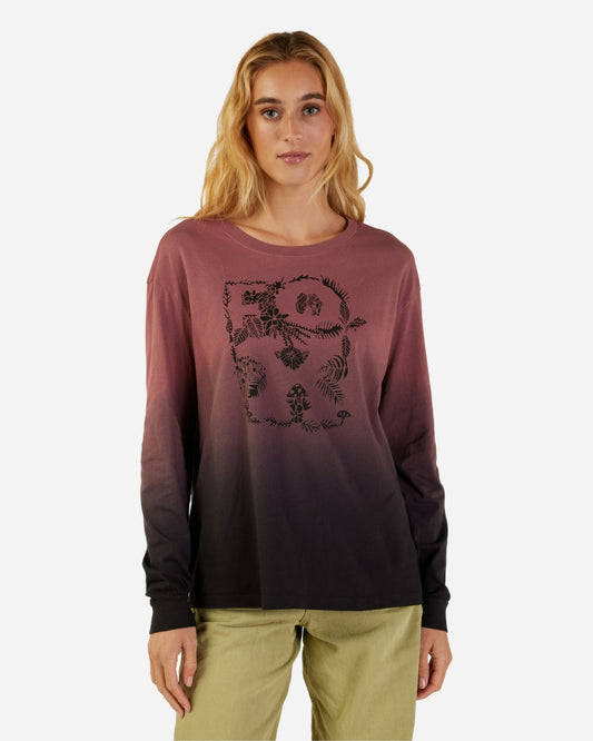 T-shirt Femme Fox Racing Sensory manches longues - Rouge Cardinal