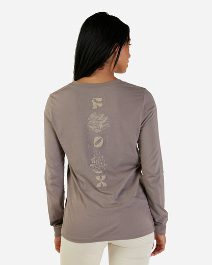 T-shirt Femme Fox Racing Sensory manches longues - Taupe