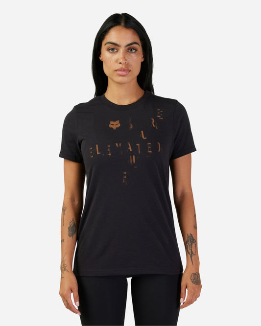 T-shirt Femme Fox Racing Diffuse manches courtes - Noir