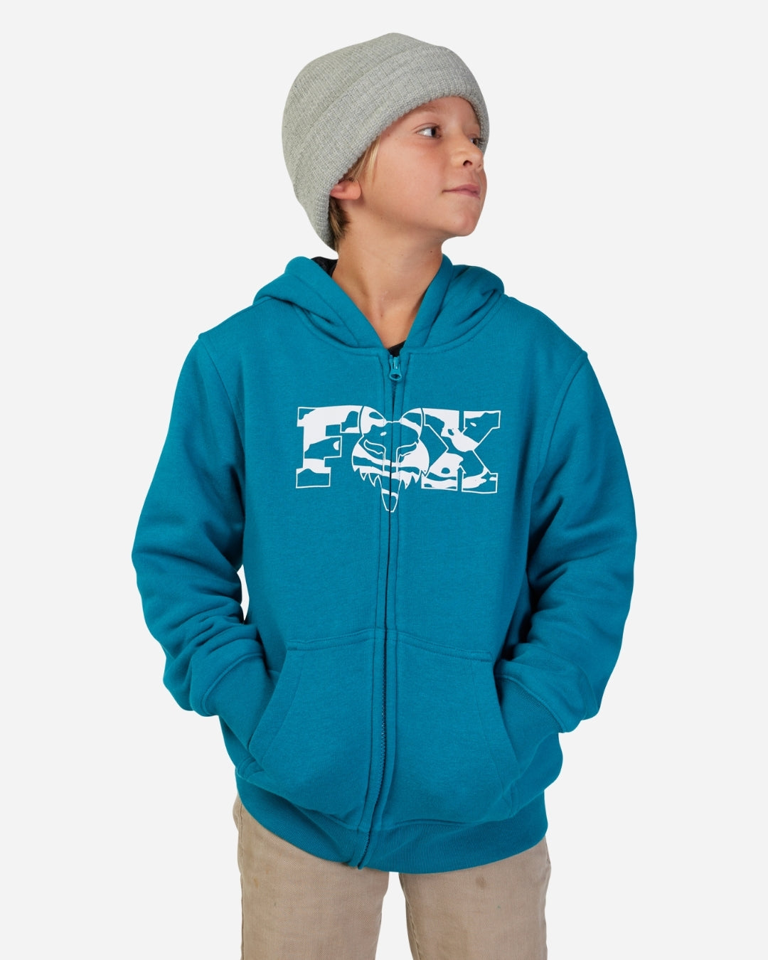 Sweat à capuche zippé Enfant Fox Racing Cienega Sasquatch - Bleu