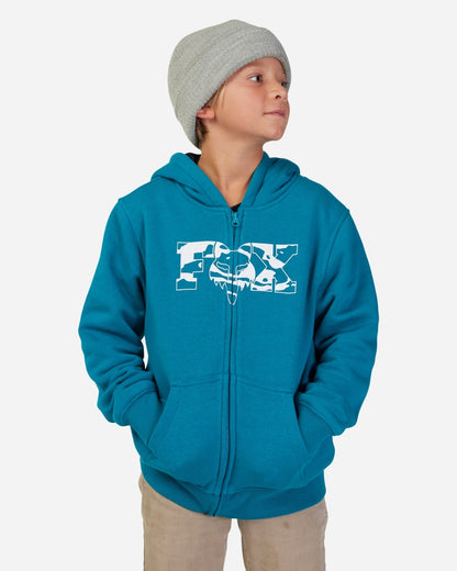 Sweat à capuche zippé Enfant Fox Racing Cienega Sasquatch - Bleu