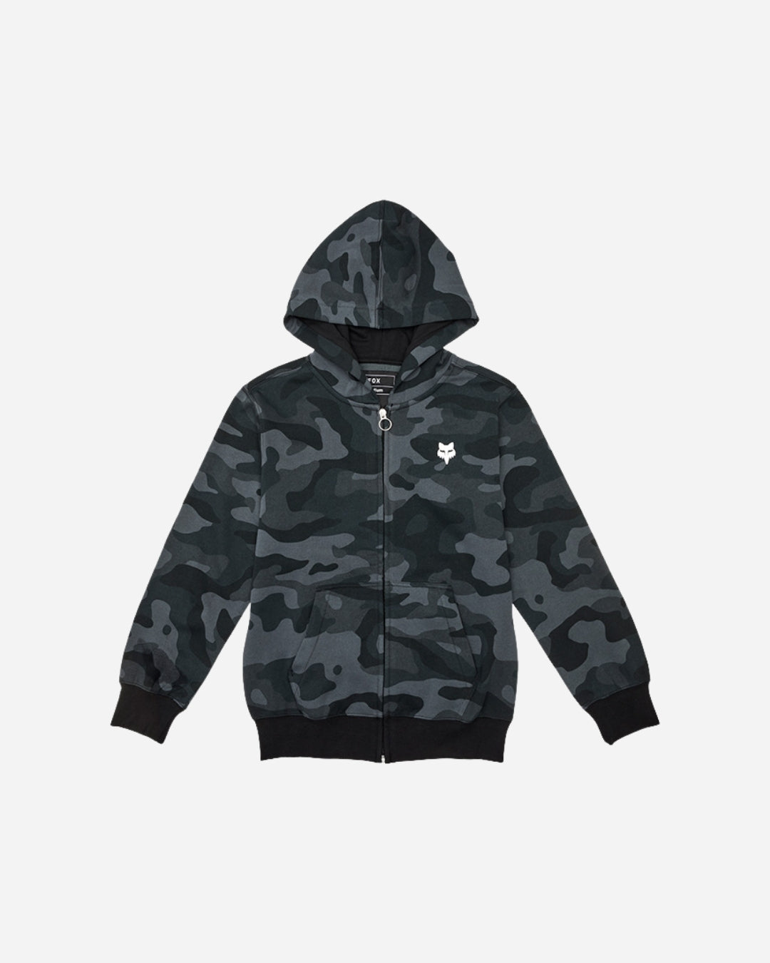 Sweat à capuche zippé Enfant Fox Racing Pack Essential - Camouflage Noir