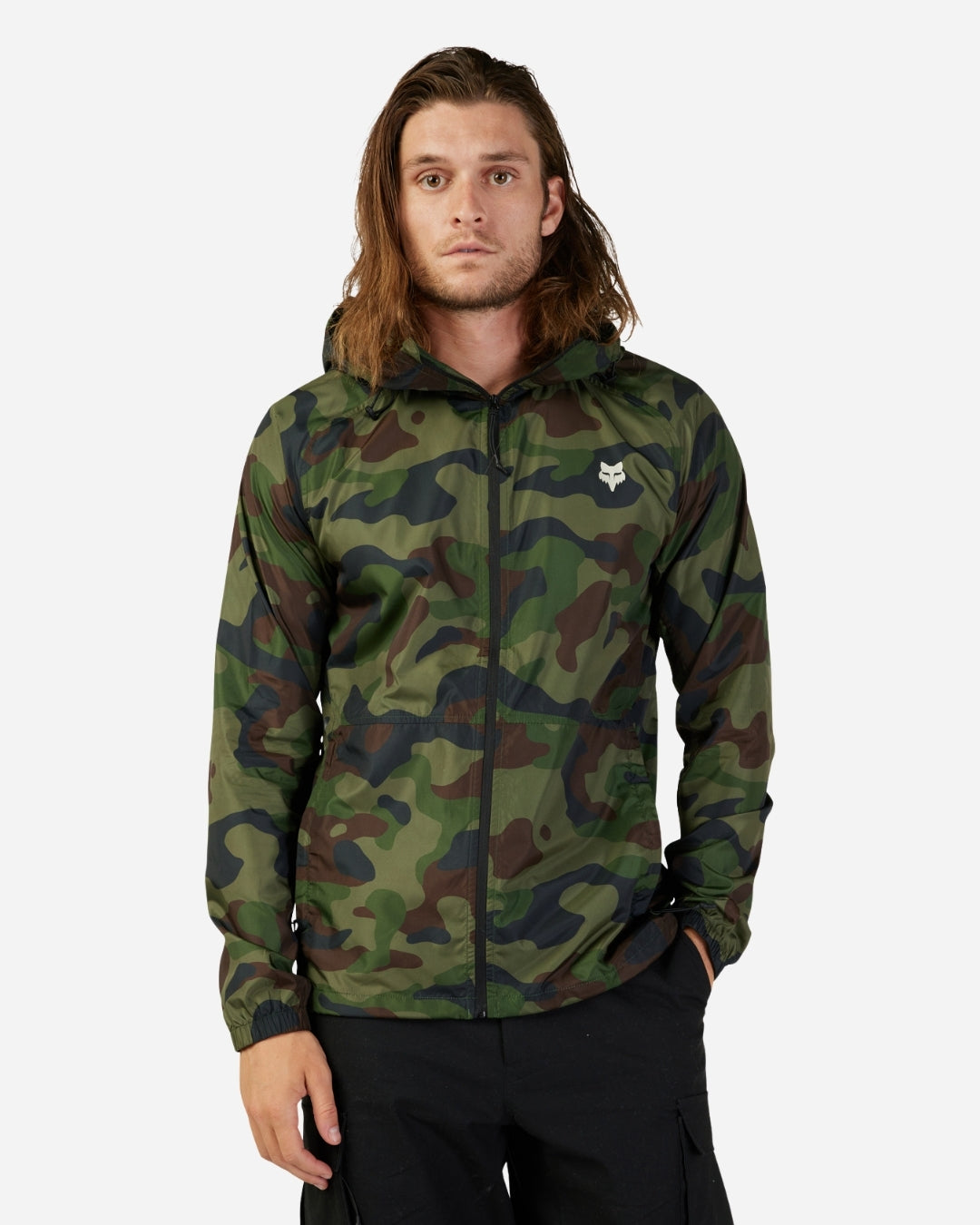 Fox Racing Fox Head Windbreaker-Jacke – Grünes Tarnmuster