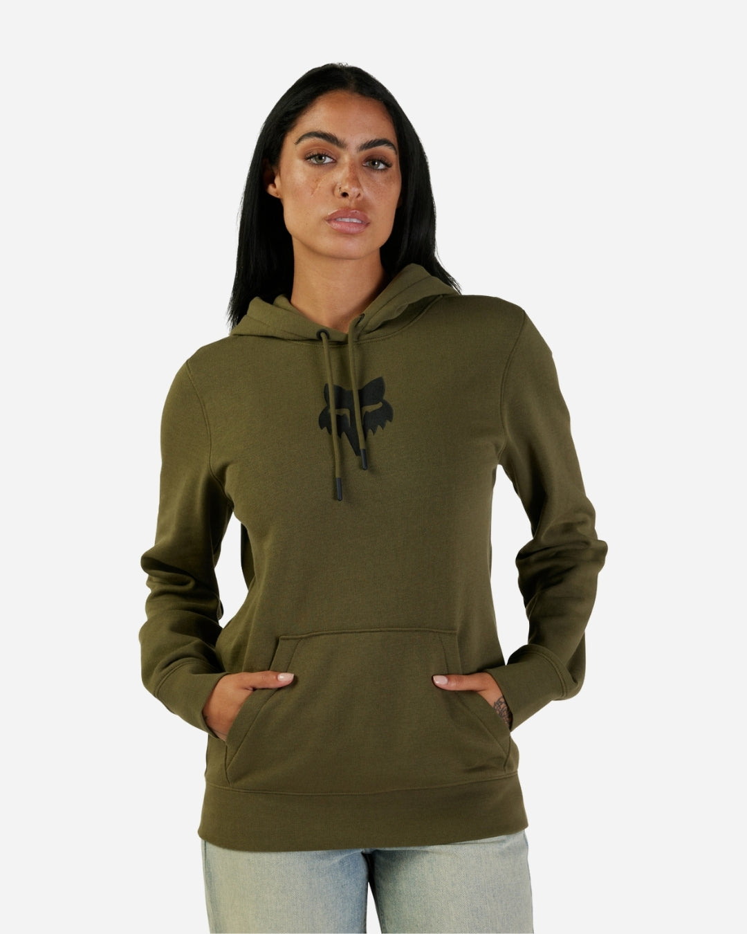 Felpa con cappuccio Fox Racing Fox Head Essential da donna - Verde