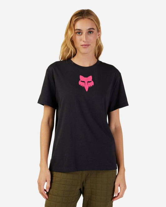 T-shirt Femme Fox Racing Fox Head manches courtes - Noir/Rose