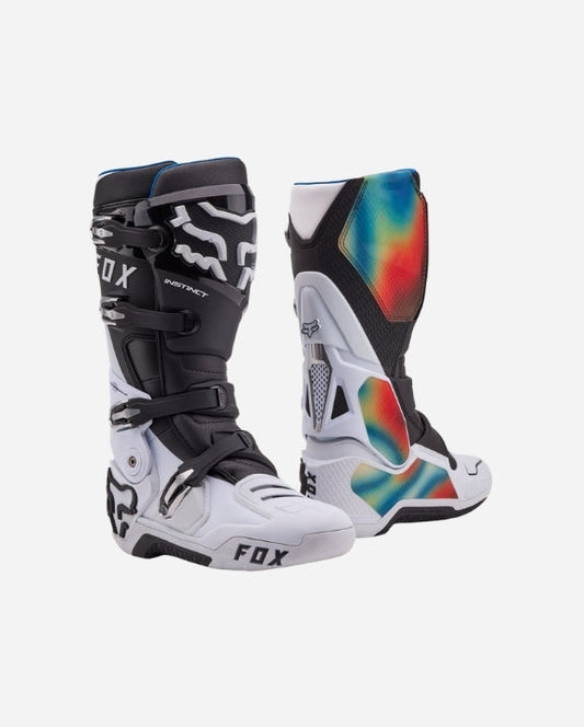 Bottes Édition Limitée Fox Racing Instinct Scans - Blanc