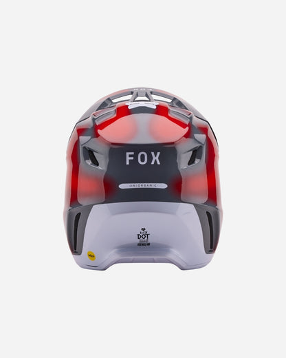 Casque Fox Racing V3 Volatile - Gris/Rouge
