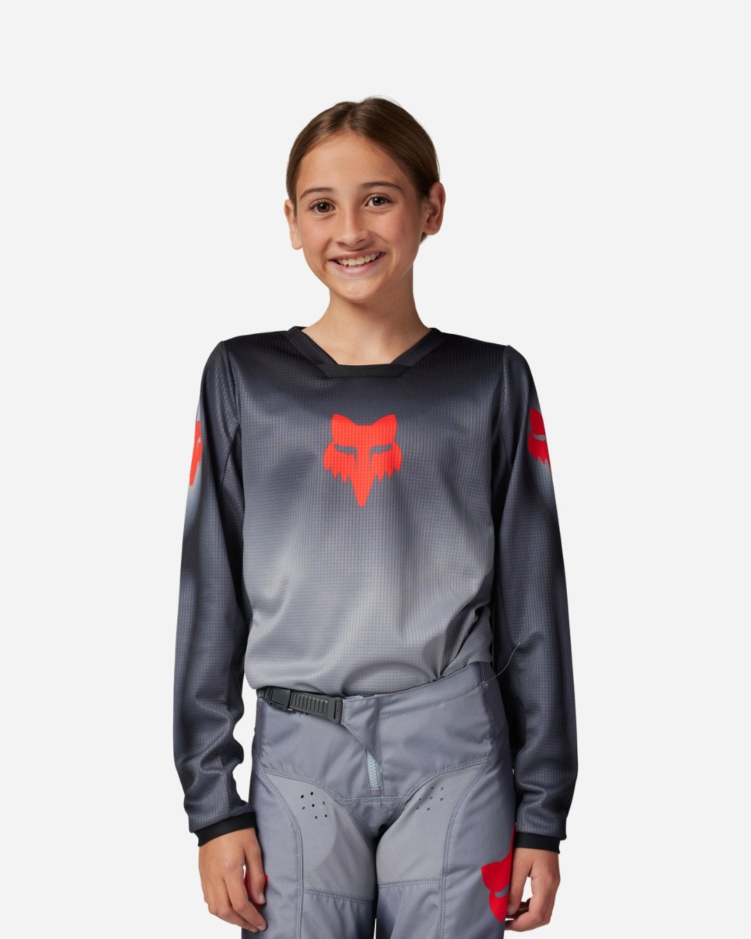 Maillot enfant Fox Racing 180 Interfere - Gris/Rouge