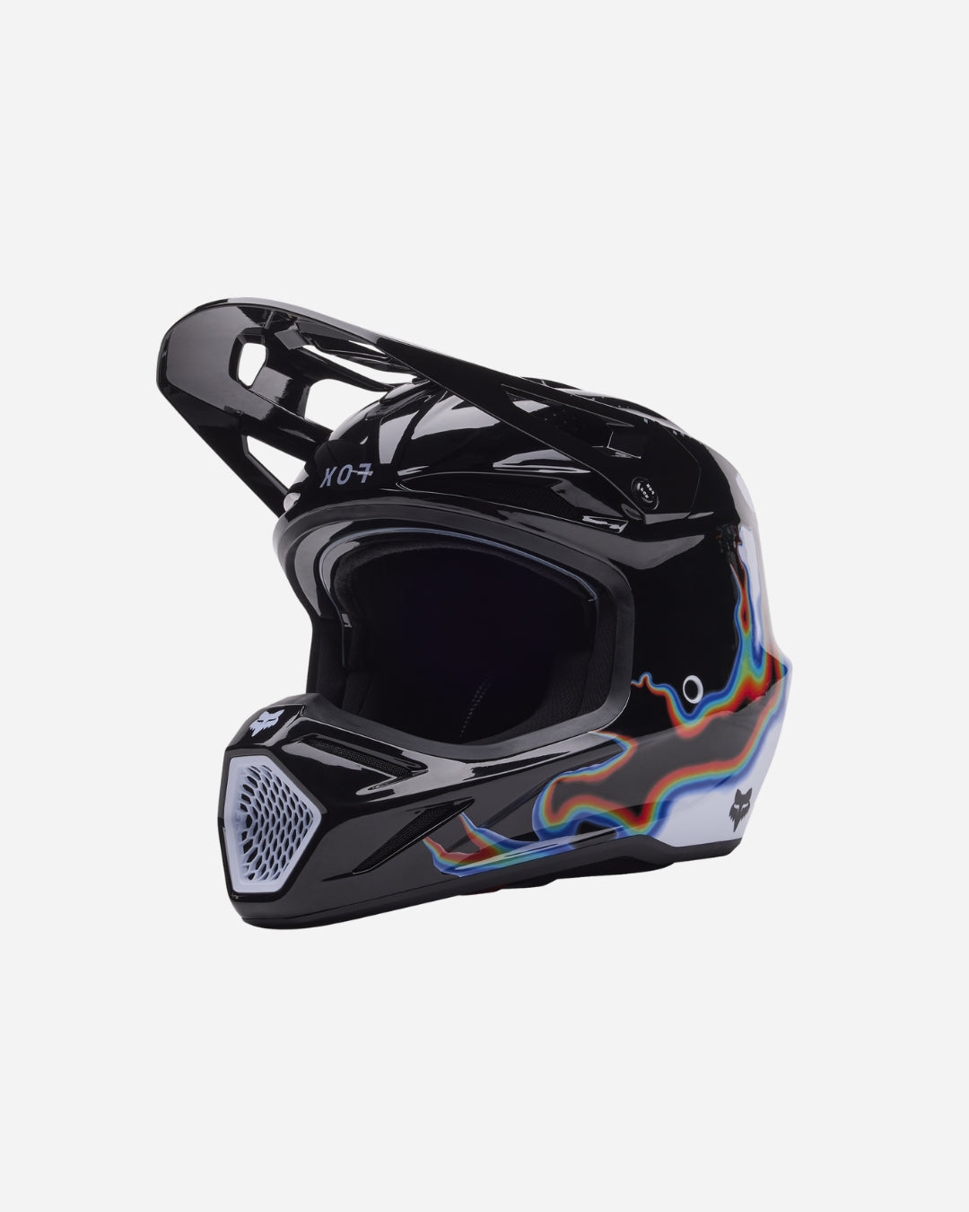 Casque Fox Racing V3 RS Scans - Blanc/Noir