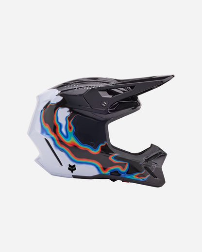 Casque Fox Racing V3 RS Scans - Blanc/Noir