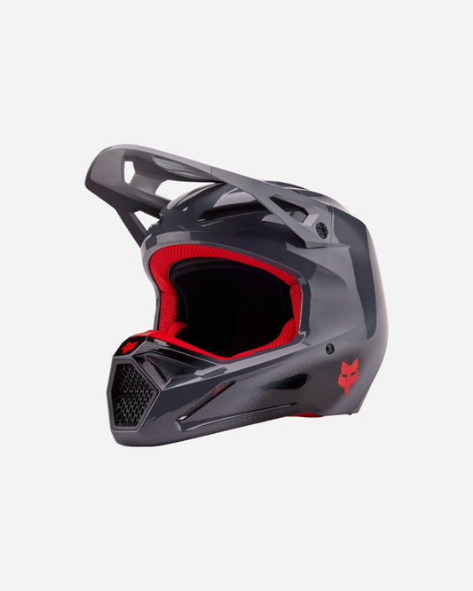 Casque Fox Racing V1 Interfere - Gris/Rouge