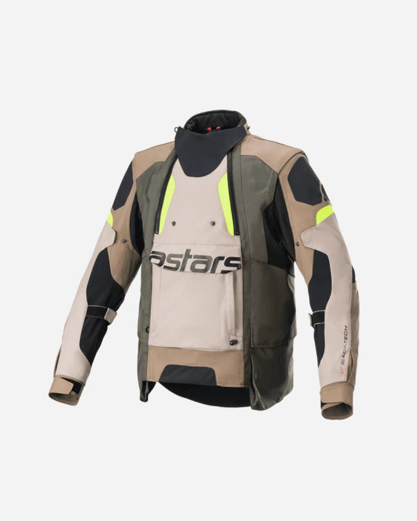 Veste Alpinestars Halo Drystar® - Kaki Foncé/Sable/Jaune Fluo