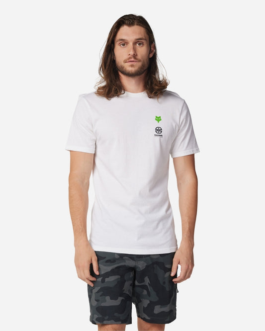 T-shirt premium Fox Racing x Kawi manches courtes - Blanc optique