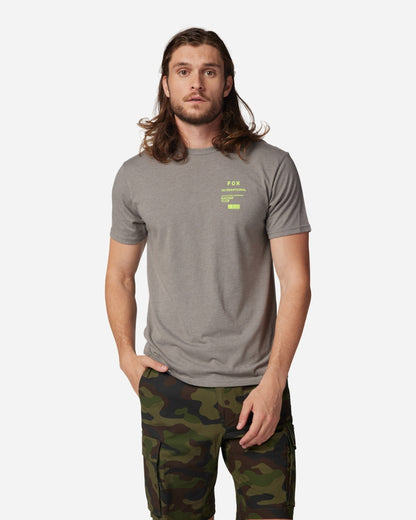 Fox Racing Kurzarm-T-Shirt mit Nummernaufdruck – Heather Graphite