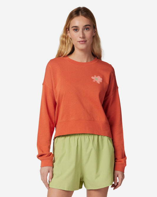 Sweat à col rond Femme Fox Racing Byrd Crew - Orange atomique