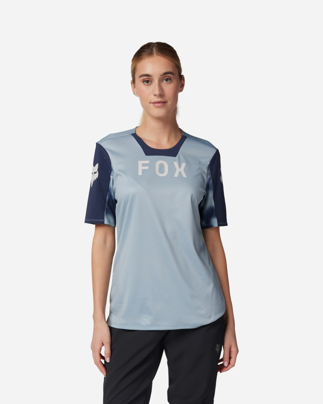 Maillot manches courtes femme Fox Racing Defend Taunt - Gris Anthracite