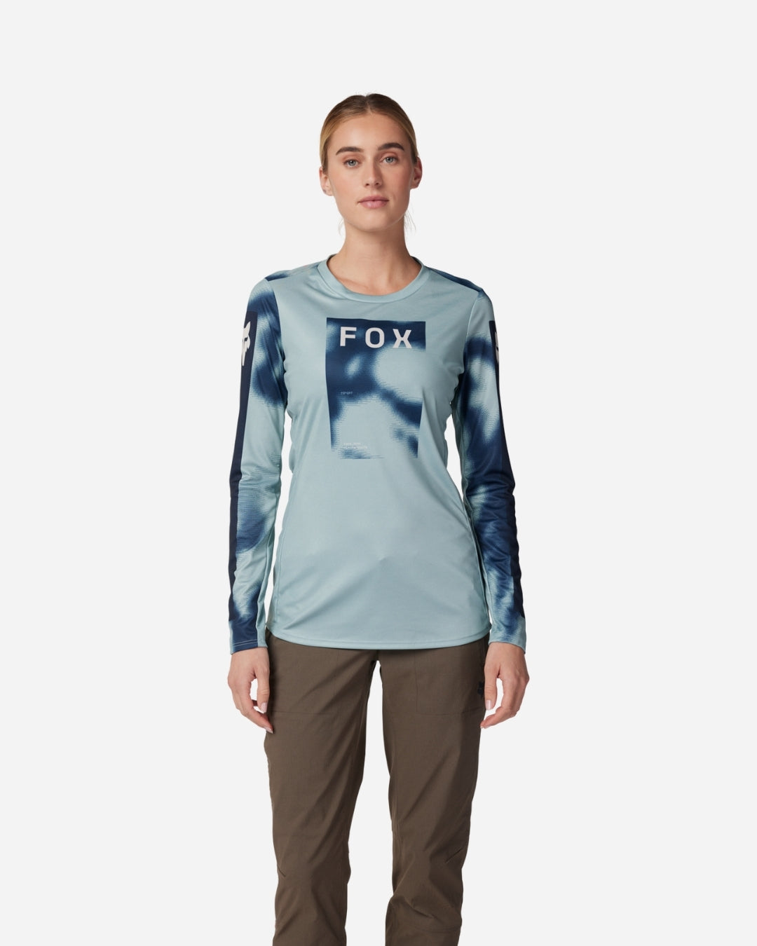 Maillot manches longues femme Fox Racing Defend Taunt - Gris Anthracite