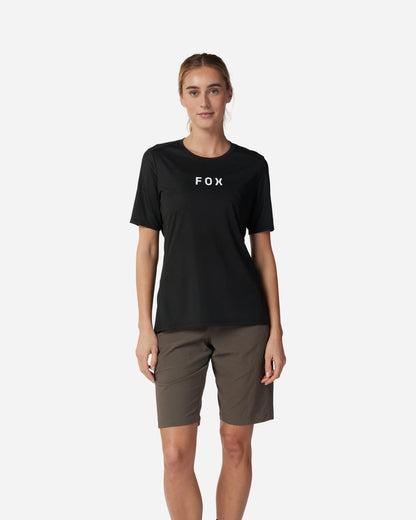 Maglia a maniche corte da donna Fox Racing Ranger Wordmark - Nera