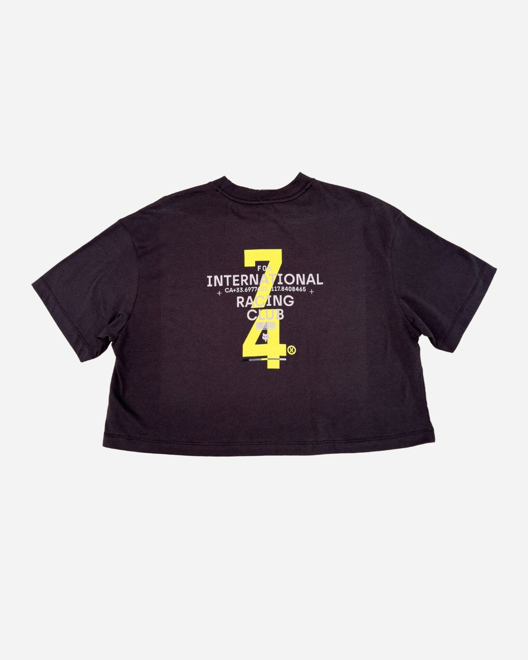 Crop T-shirt maniche corte Donna Fox Racing Numerical - Nero