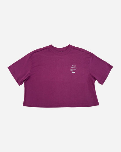 Fox Racing Numerical Women's Cropped Short Sleeve T-Shirt - Sand