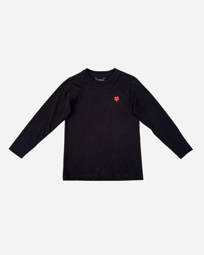 Kinder Langarm T-Shirt Fox Racing Kritical Premium - Schwarz