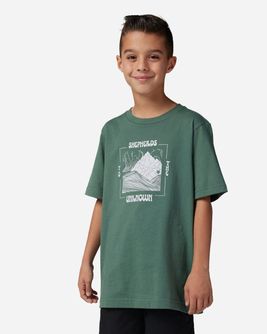 T-shirt Jeunes Fox Racing Shepherds manches courtes - Vert chasseur