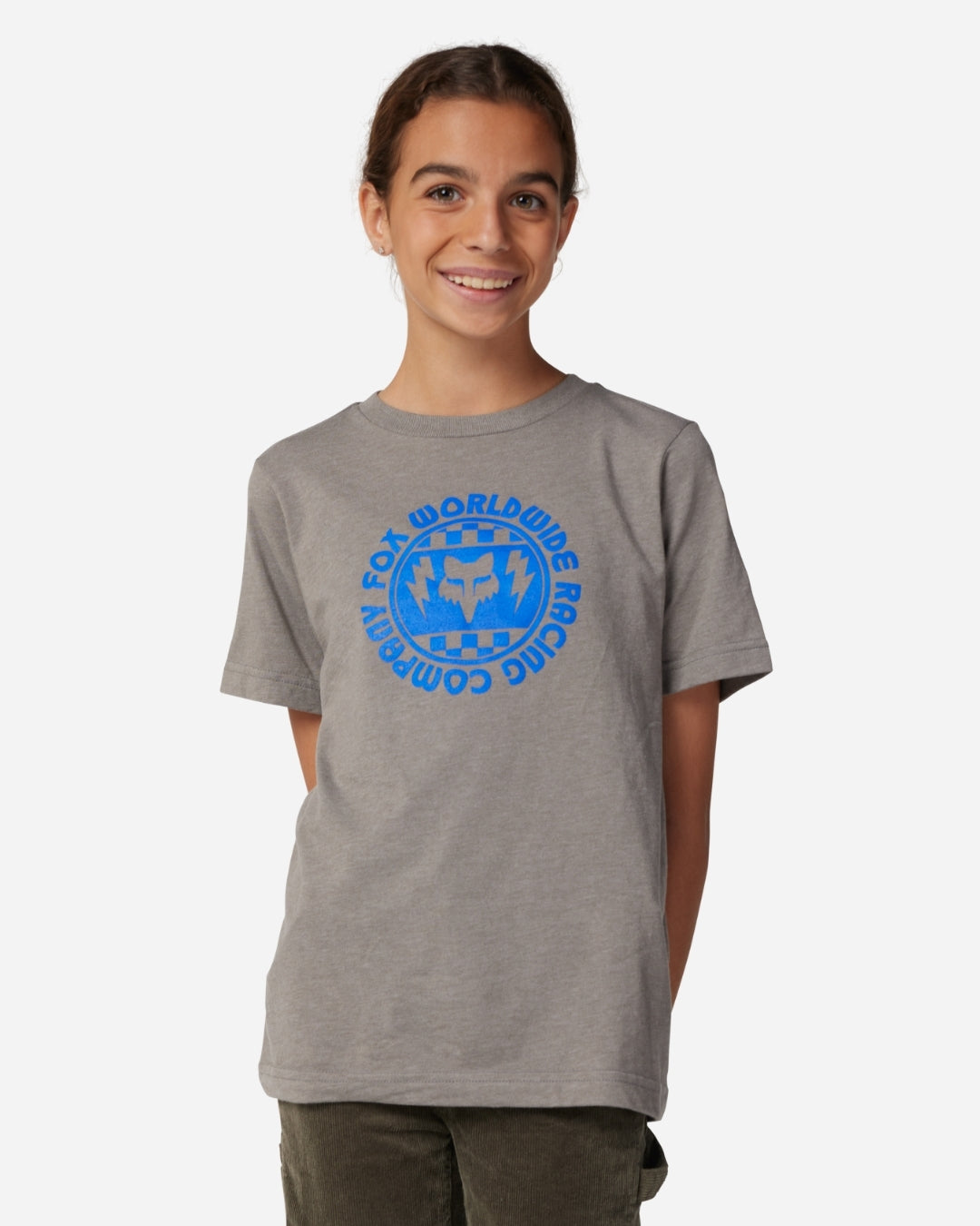 T-shirt Jeunes Fox Racing Next Level manches courtes - Graphite chiné